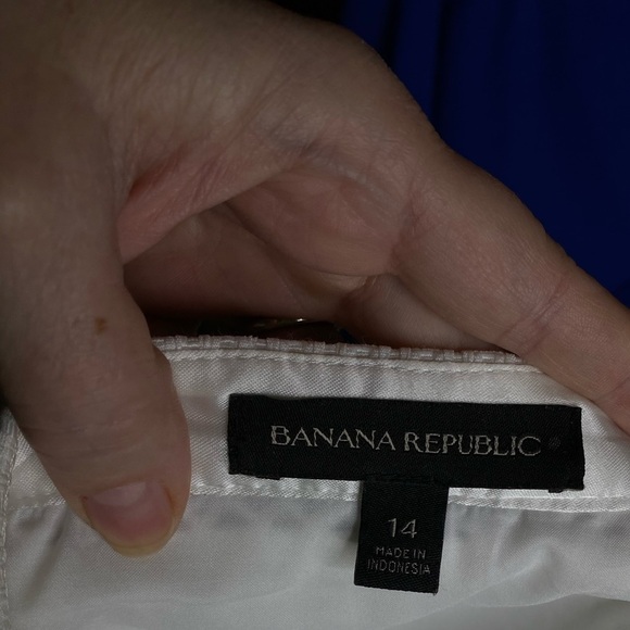 Banana Republic White Jacquard Flare Skirt - Picture 7 of 8